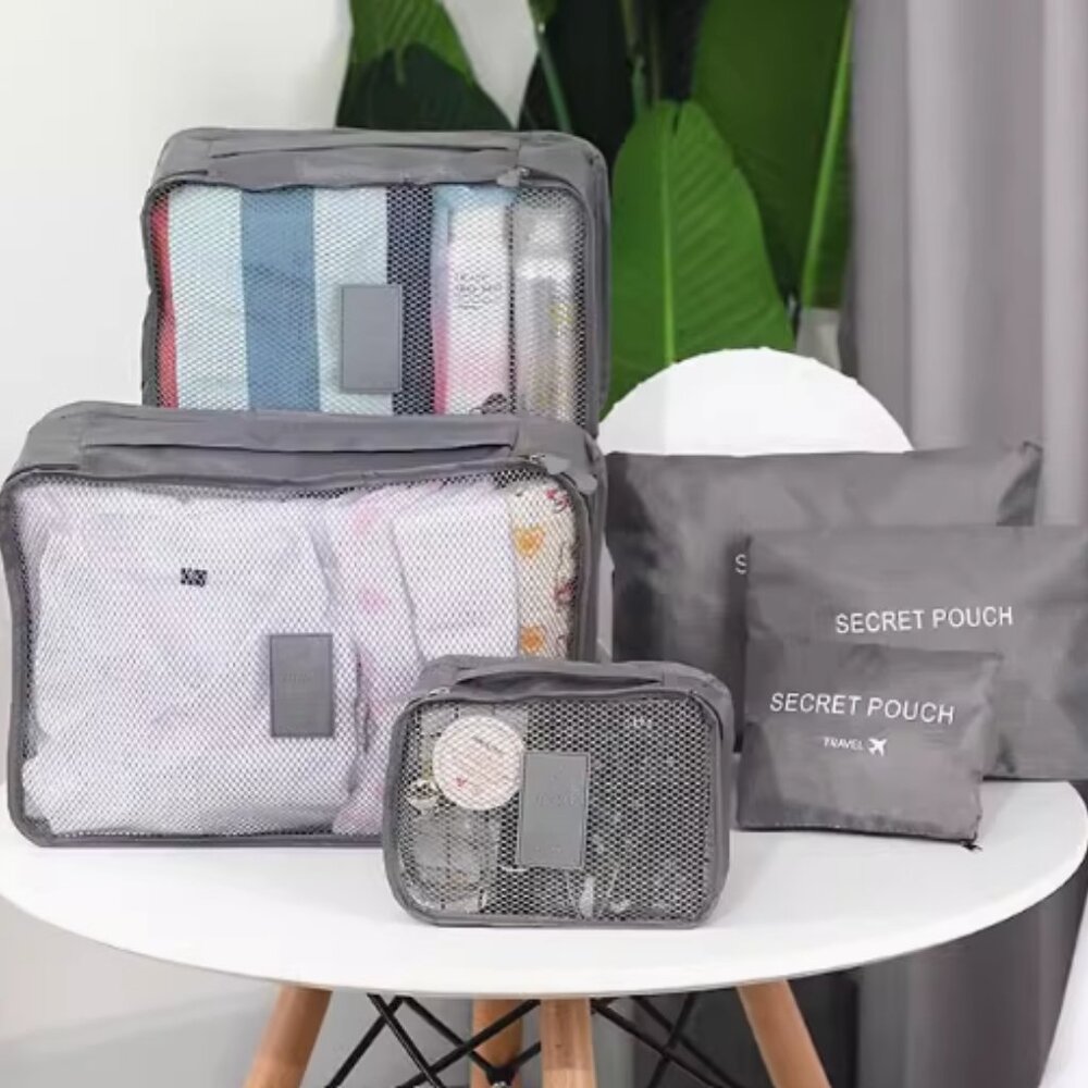 New! Packing Cubes, Travel Luggage Organizers Set with Toiletry Bag (7pcs) - Picture 2 of 7